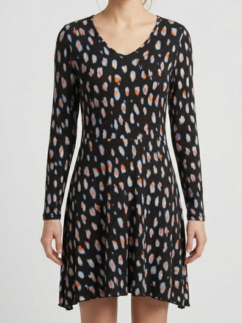 ⭐️ 5 for 20$! ⭐️Kensie Black Watercolor Spot Stretchy Dress